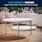 Flash Furniture Round Wh 60Rnd Plastic Fold Table, 59.75" W, 59.75" L, 28.75" H, Plastic Top, White DAD-YCZ-152R-GW-GG - alternate 3